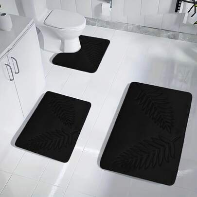 Modern Style Polyester Fiber Tree Leaf Pattern Carpet, Water-Absorbing Rectangle Floor Mat With Raised Detail Suitable For Living Room, Bedroom, Kitchen, Courtyard, Etc. Home Bathroom Decor Bath Rug Outdoor Rug Door Mat Fall Decor Bathroom Accessories Back To School Entryway Decor