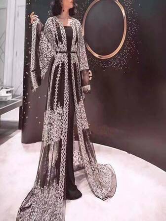 Sexig guldfoliesjal för europeiska och amerikanska brudar, bröllopsbankett och aftonklänning