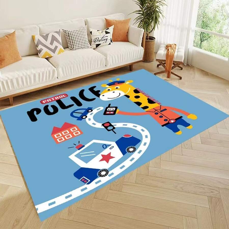 1 件裝可愛卡通風格加厚柔軟爬行墊地毯客廳臥室兒童房 - 彩色 - 查看 1