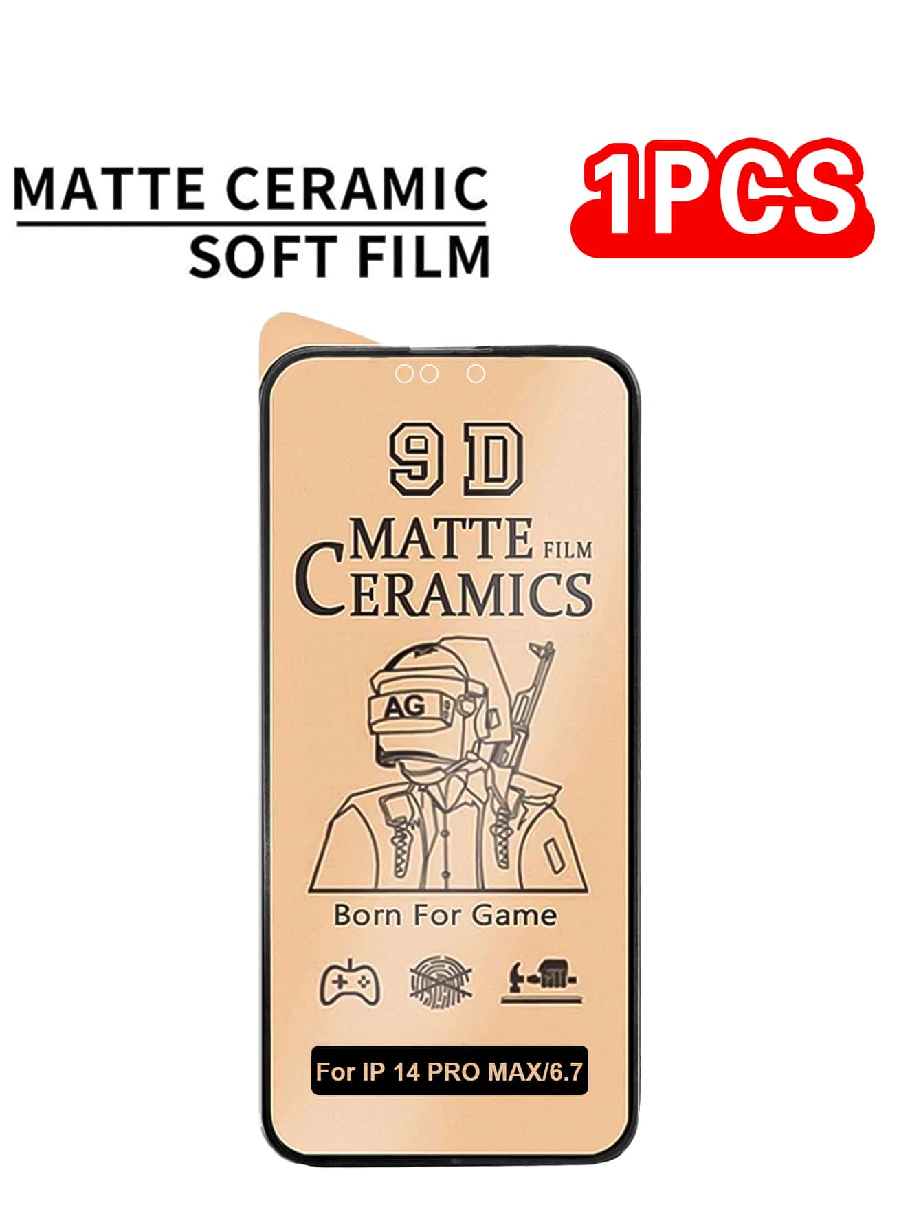 1-4 Miếng Bảo Vệ Màn Hình Phim Gốm Mờ Mềm Tương Thích Với iPhone15/15Plus/15Pro/15Promax 14 13 12 Pro Max 11 XR XS X 8 7 plus SE20 Chống vỡ Không Phải Phim Kính - 1 miếng - Xem 1