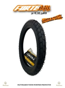 Llanta 2.75-17 Con Camara Incluida Para Moto Italika (TT) - Negro - Ver 1