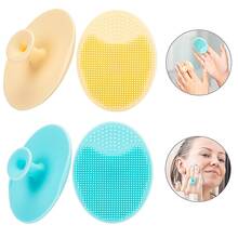 4入組洗臉器，柔軟矽膠潔面刷臉部去角質黑頭痤瘡毛孔墊搖籃帽洗臉刷用於深層清潔護膚 - 紫色 - 查看 8