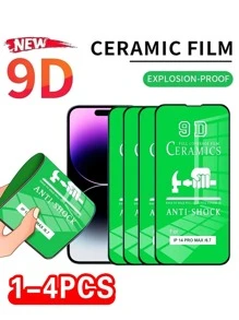 1-4 miếng phim gốm mềm 9D tương thích với iPhone 15/15Pro/15Plus/15Promax 11 12 13 14 Pro Max 6 7 8 14 Plus miếng dán màn hình tương thích với iPhone 13 Mini X XR XS MAX không phải kính chống nước chống sốc chống rơi chống rơi chống trầy xước chống bám vân tay toàn màn hình - 4 miếng - Xem 1