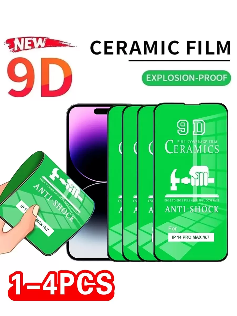1-4 miếng phim gốm mềm 9D tương thích với iPhone 15/15Pro/15Plus/15Promax 11 12 13 14 Pro Max 6 7 8 14 Plus miếng dán màn hình tương thích với iPhone 13 Mini X XR XS MAX không phải kính chống nước chống sốc chống rơi chống rơi chống trầy xước chống bám vân tay toàn màn hình - 4 miếng - Xem 1