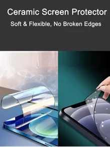 1-4 miếng phim gốm mềm 9D tương thích với iPhone 15/15Pro/15Plus/15Promax 11 12 13 14 Pro Max 6 7 8 14 Plus miếng dán màn hình tương thích với iPhone 13 Mini X XR XS MAX không phải kính chống nước chống sốc chống rơi chống rơi chống trầy xước chống bám vân tay toàn màn hình - 4 miếng - Xem 3