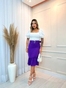 Women Skirts - Màu tím - Xem 2
