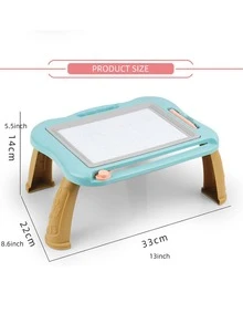 1個兒童便攜式磁性繪畫板桌,教育彩色塗鴉和書寫玩具（組件顏色隨機） - 粉色 - 查看 7