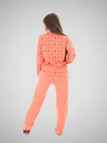 Women Pajama Sets - 珊瑚粉 - 查看 2