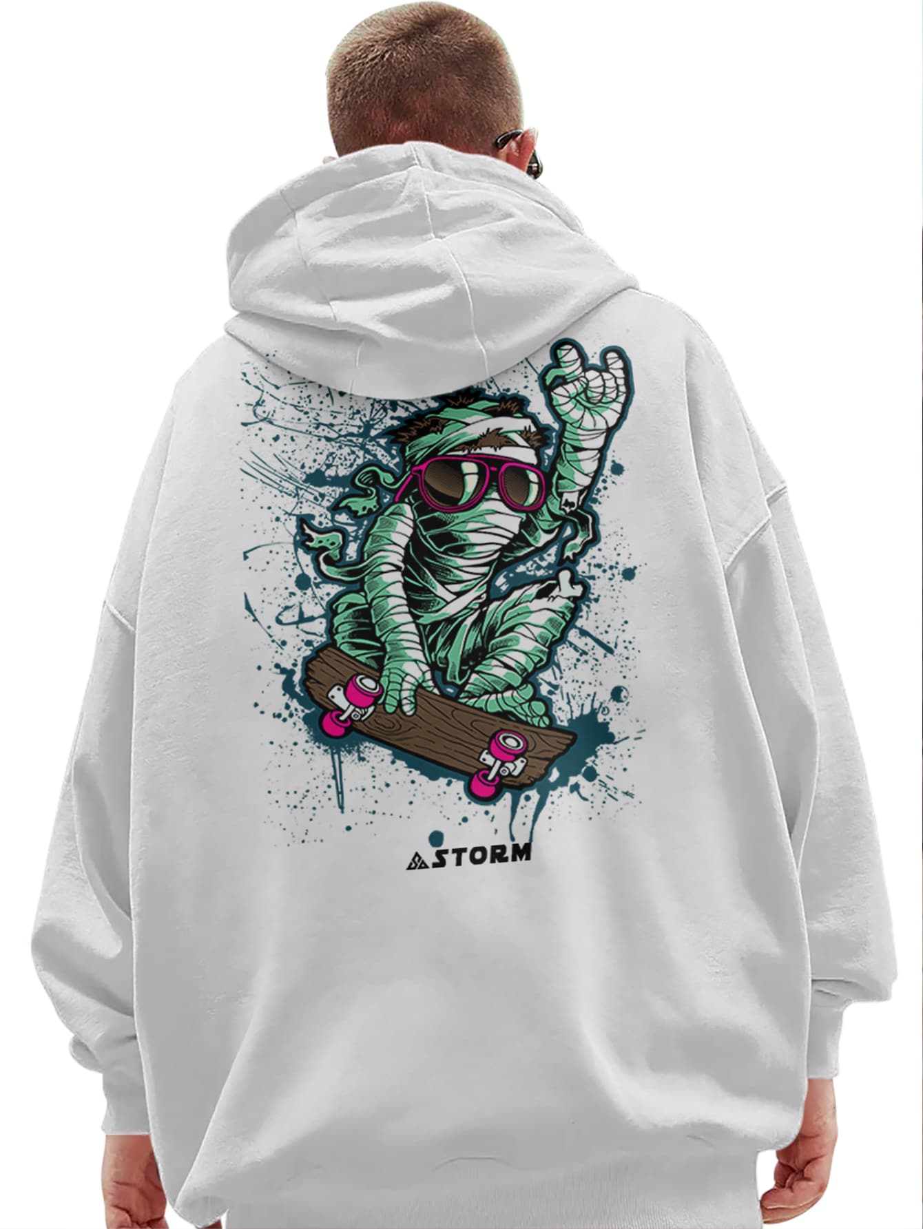 Men Sweatshirts - 白色 - 查看 1