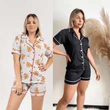 Women Pajama Sets - 淺灰色 - 查看 2