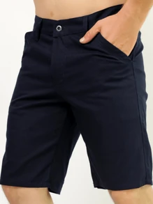 Men Shorts - Navy Blue - View 1