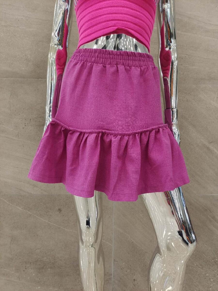 Women Skirts - Màu Hồng Tươi - Xem 1