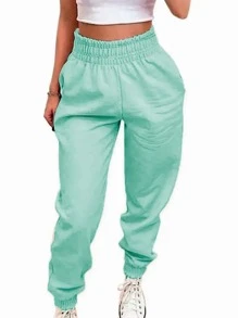 Women Pants - Màu xanh Cadet - Xem 1