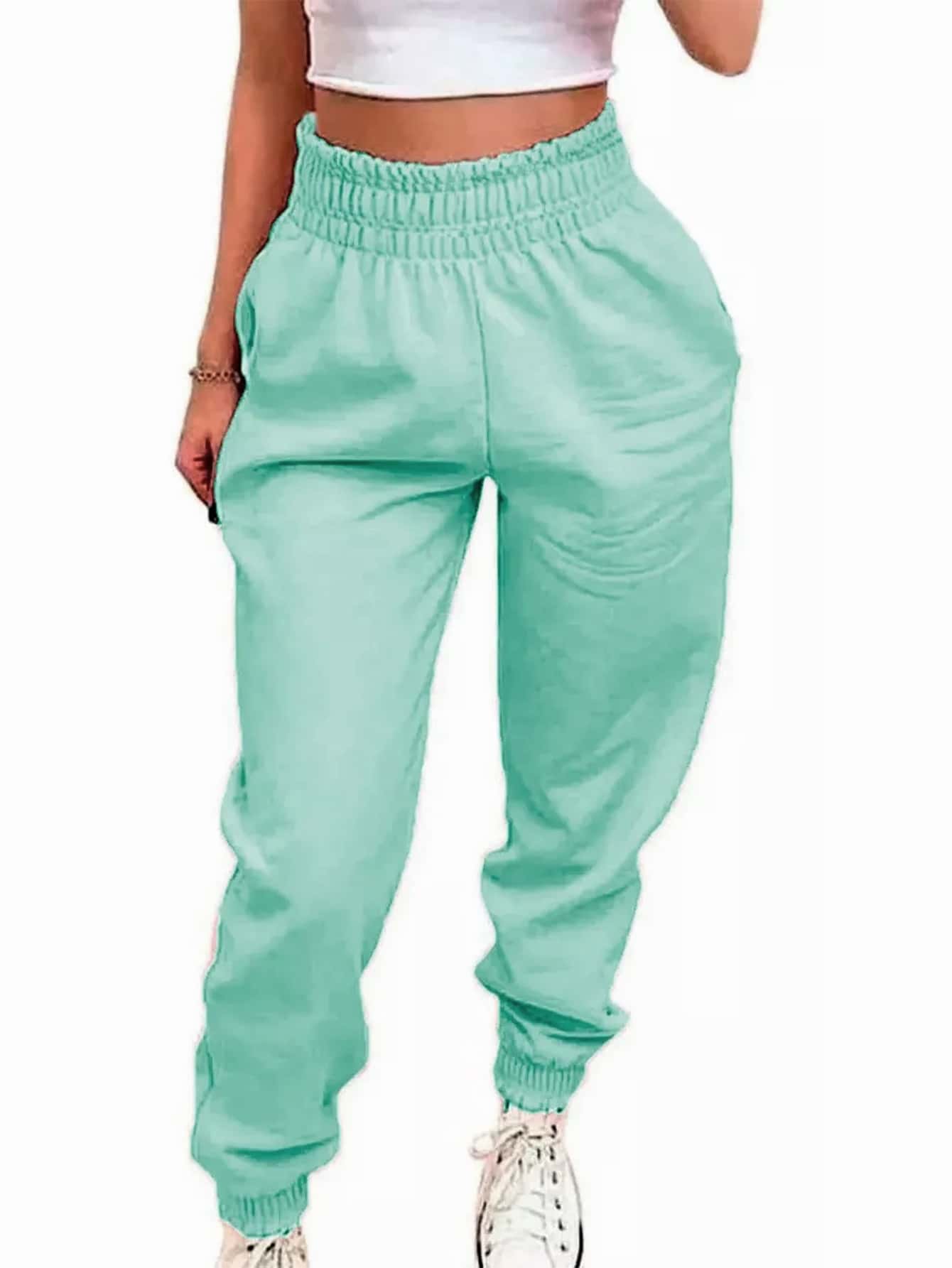 Women Pants - Màu xanh Cadet - Xem 1
