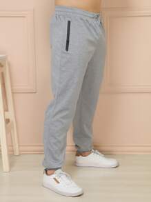 Men Sweatpants - 深灰色 - 查看 3
