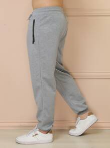 Men Sweatpants - 深灰色 - 查看 1