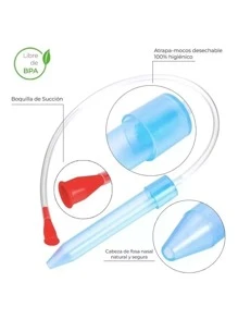 Aspirador Nasal Saca Mocos Para Bebé + Filtros Higiénicos - Blanco - Ver 5
