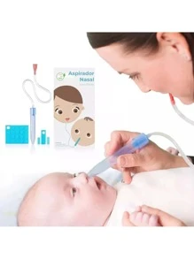 Aspirador Nasal Saca Mocos Para Bebé + Filtros Higiénicos - Blanco - Ver 2