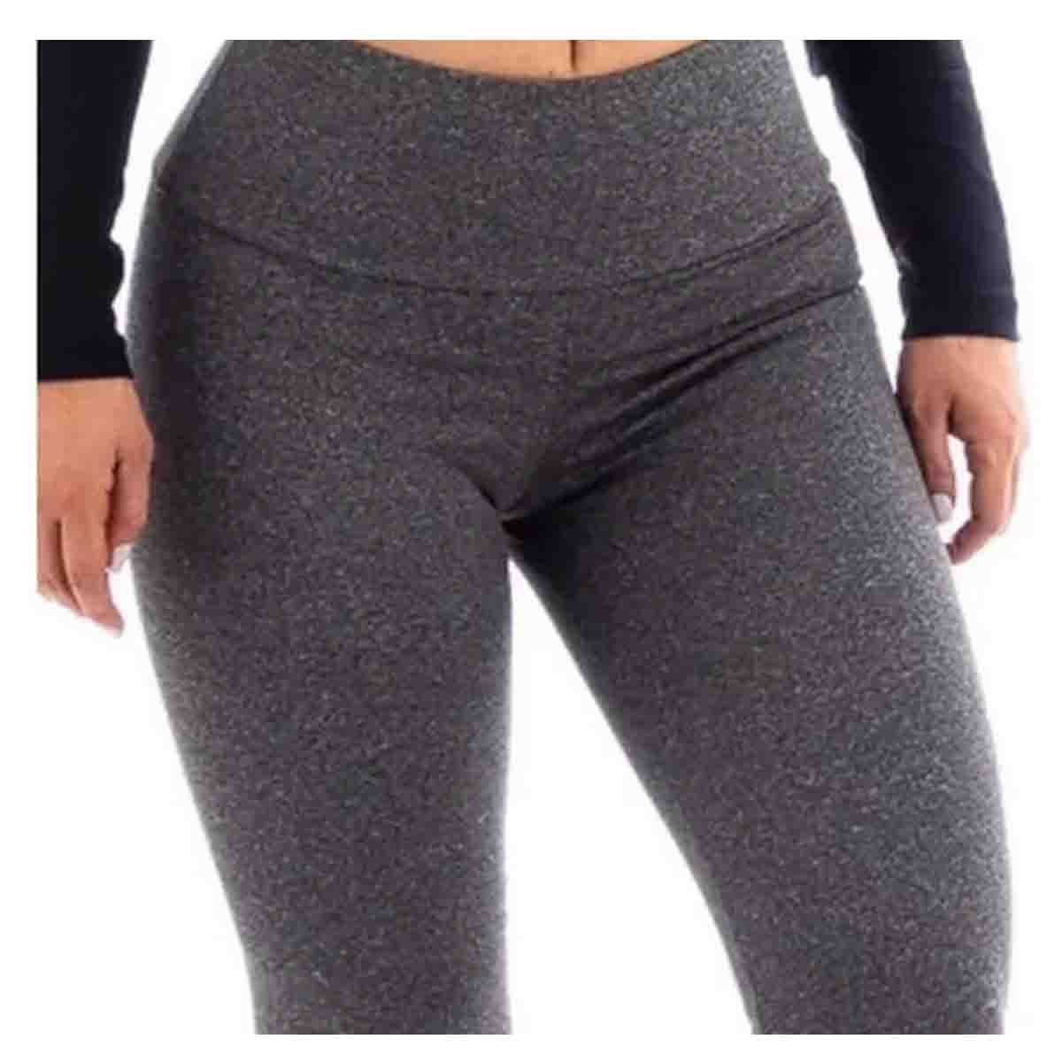 Calça Legging Fitnes Academia Desportiva Suplex Feminina - COR CINZA