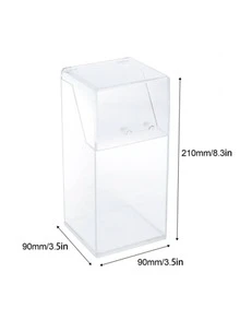 Contenedor Organizador De Brochas Maquillaje Forma Rectangular - transparente - Ver 6