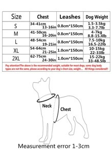 1 dây nịt thoáng khí cho thú cưng & 1 dây xích thú cưng cho chó ngoài trời - Hồng - Xem 3