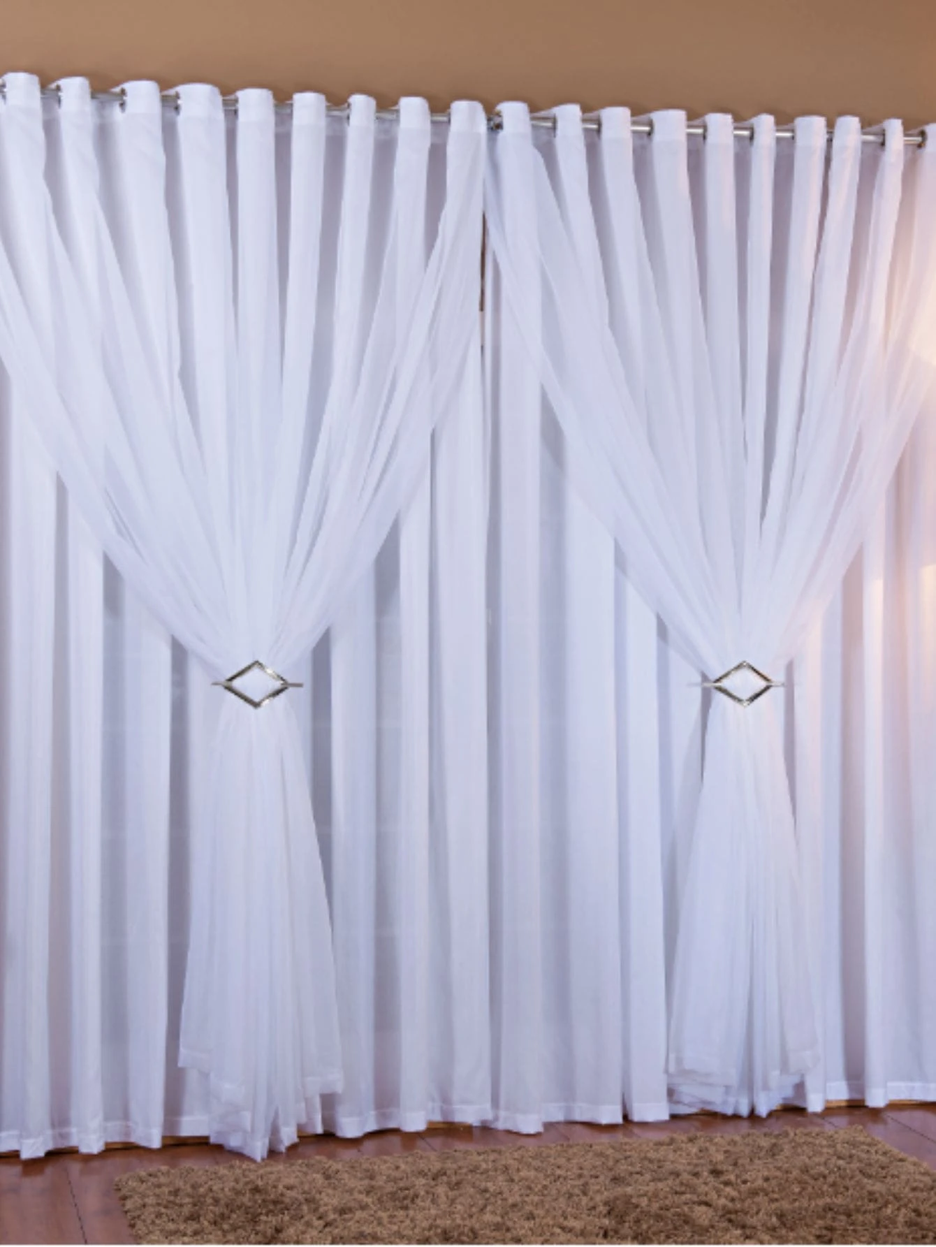 Decorative Curtain Accessories - White - View 1