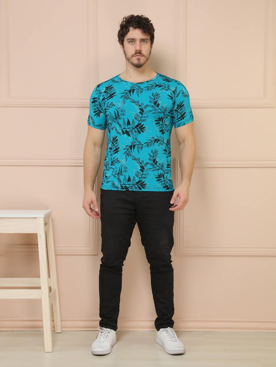 Men T-Shirts - 藍色 - 查看 1