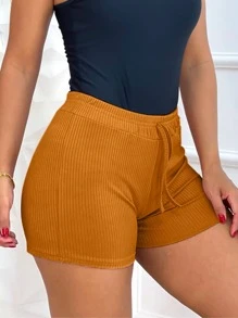 Women Shorts - Burnt Orange - View 3
