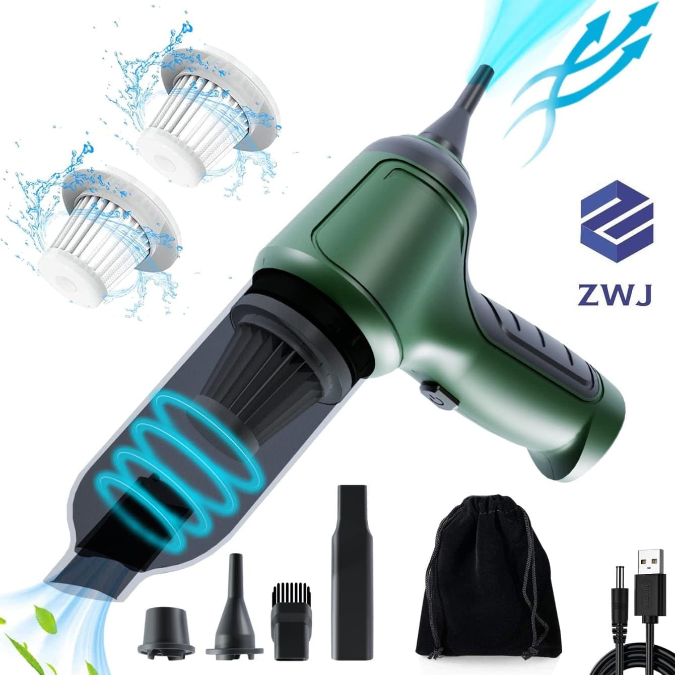 FLEXIBLE 2 IN 1 VACUUM CLEANER - Green - View 1