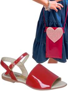 My ToT Kids Flat Sandals - Đỏ - Xem 1