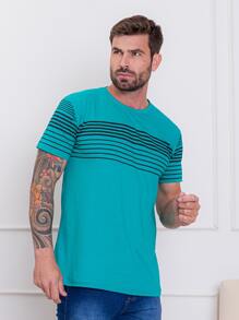 Men T-Shirts - 水鴨藍 - 查看 1