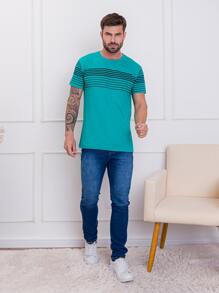 Men T-Shirts - 水鴨藍 - 查看 3