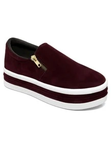 Women Casual Shoes - Màu Đỏ Sâu - Xem 4