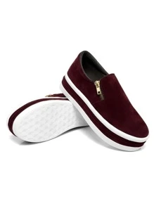 Women Casual Shoes - Màu Đỏ Sâu - Xem 5