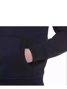 Moletom Masculino e Feminino Plus Size G1 ao G5 Blusa de Frio Com Capuz - Cinza - Visão 2