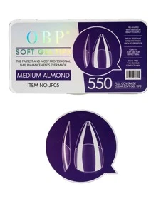 OBP Tips Medium Almond Soft Gel Uñas Postizas 550 Piezas - transparente - Ver 1
