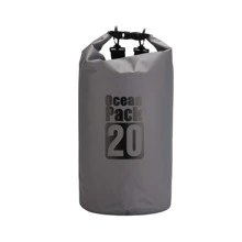 Mochila bolsa seca impermeable contra agua resistente plegable para senderismo, camping buceo 20 litros - Gris - Ver 2