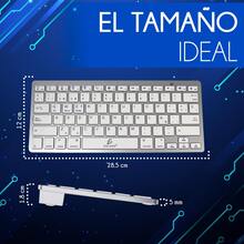 Mini Wireless Bluetooth Keyboard For PC, SmartPhone, Cell Phone, Compatible With IOS And Android - White - View 4