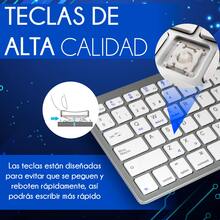 Mini Wireless Bluetooth Keyboard For PC, SmartPhone, Cell Phone, Compatible With IOS And Android - White - View 8