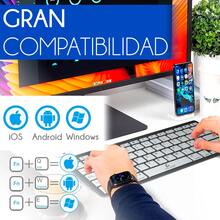 Mini Wireless Bluetooth Keyboard For PC, SmartPhone, Cell Phone, Compatible With IOS And Android - White - View 5