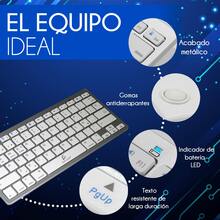 Mini Wireless Bluetooth Keyboard For PC, SmartPhone, Cell Phone, Compatible With IOS And Android - White - View 3
