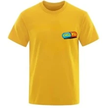 Camiseta Capsula Chill Pill Relaxante Tranquilo Street Wear - Amarelo - Visão 1