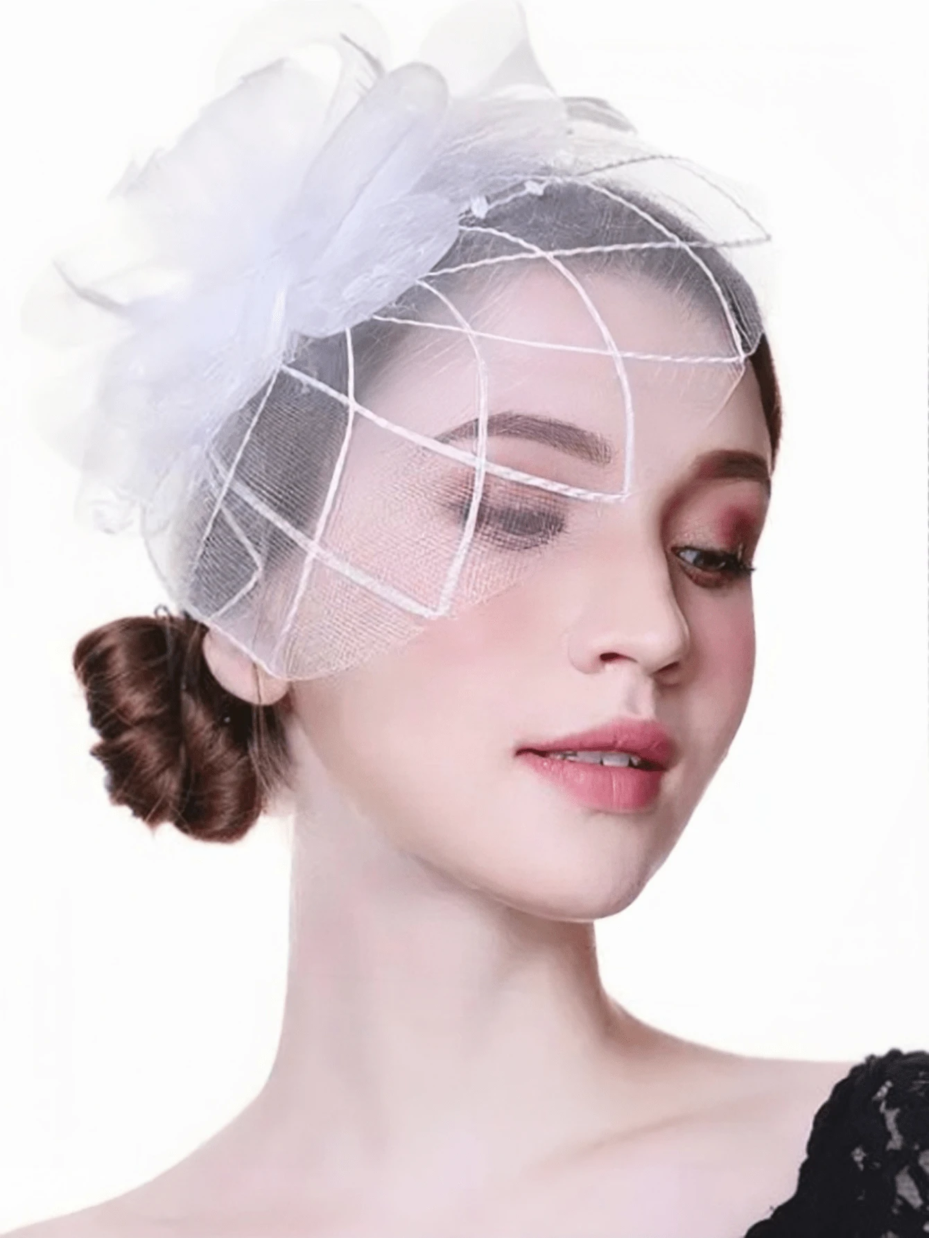 1 件女士时尚茶会帽 2024 优雅 1950 年代肯塔基德比帽发夹新娘婚礼派对鸟笼面纱头饰 1920 年代赛马头饰复古布里奇顿软呢帽贝雷帽 50 年代服装帽黑色葬礼面纱 1940 年代礼服维多利亚帽药盒帽女士配饰女孩生日母亲节万圣节圣诞节礼物