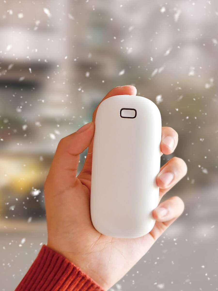 1 件充電式暖手器,適合聖誕節、萬聖節和冬季 - 白色 - 查看 1