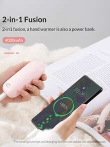 1 件充電式暖手器,適合聖誕節、萬聖節和冬季 - 白色 - 查看 4