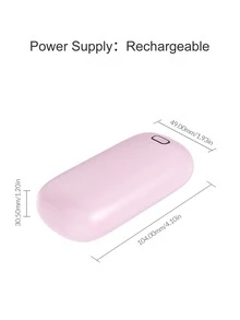 1 件充電式暖手器,適合聖誕節、萬聖節和冬季 - 白色 - 查看 8