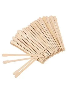 50入組88mm一次性蠟棒,臉部面膜木製棒,塗蠟棒,修眉棒,局部治療,方便易用 - 黃色 - 查看 1