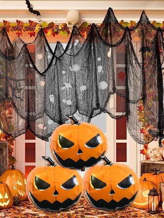 3入組萬聖節南瓜氣球,南瓜鋁箔氣球,萬聖節南瓜裝飾,合適的適合萬聖節派對裝飾用品,生日派對用品裝飾用品