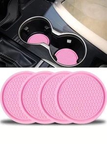 1入組車飲料架地墊帶PVC材質,隔熱和打滑反抗 - 黑色 - 查看 3