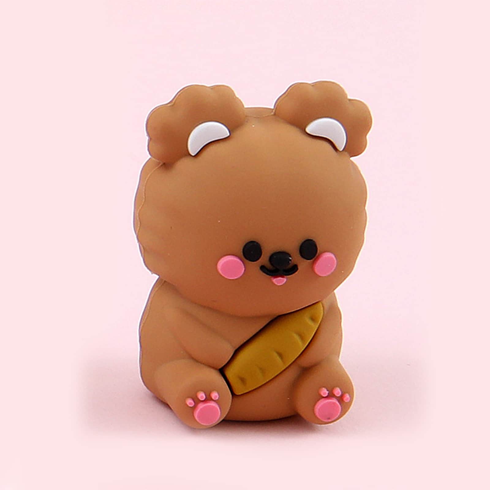 1pc Creative Cute Cartoon Bread Shaped Bear Pencil Sharpener - Multicolor - View 1